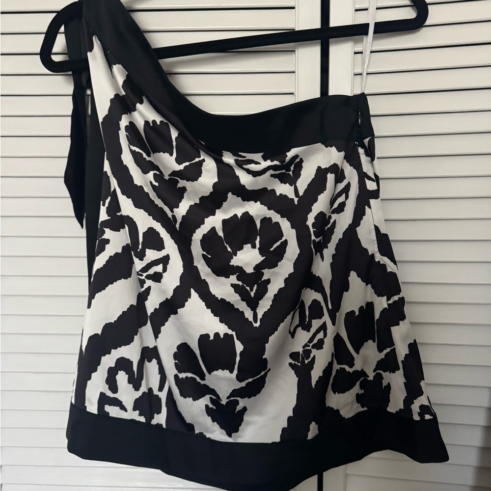 NWT One shoulder satin blouse